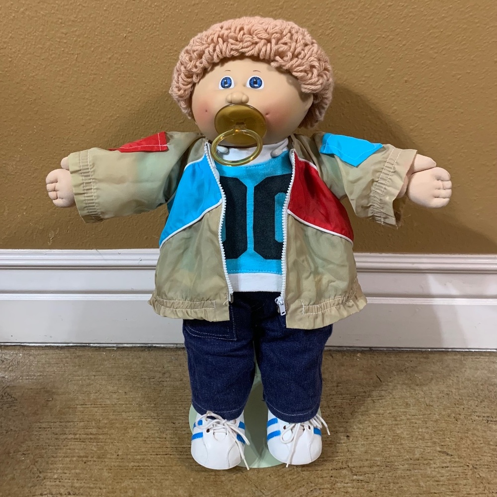 Vintage Cabbage Patch Kids Boy Doll With Pacifier PMI Factory  Paci Face